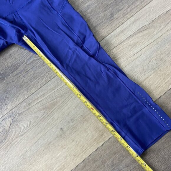 Lululemon Fast. &. Free. Crop II *Nulux 19" Stony Grape Size 4 - Picture 7 of 8